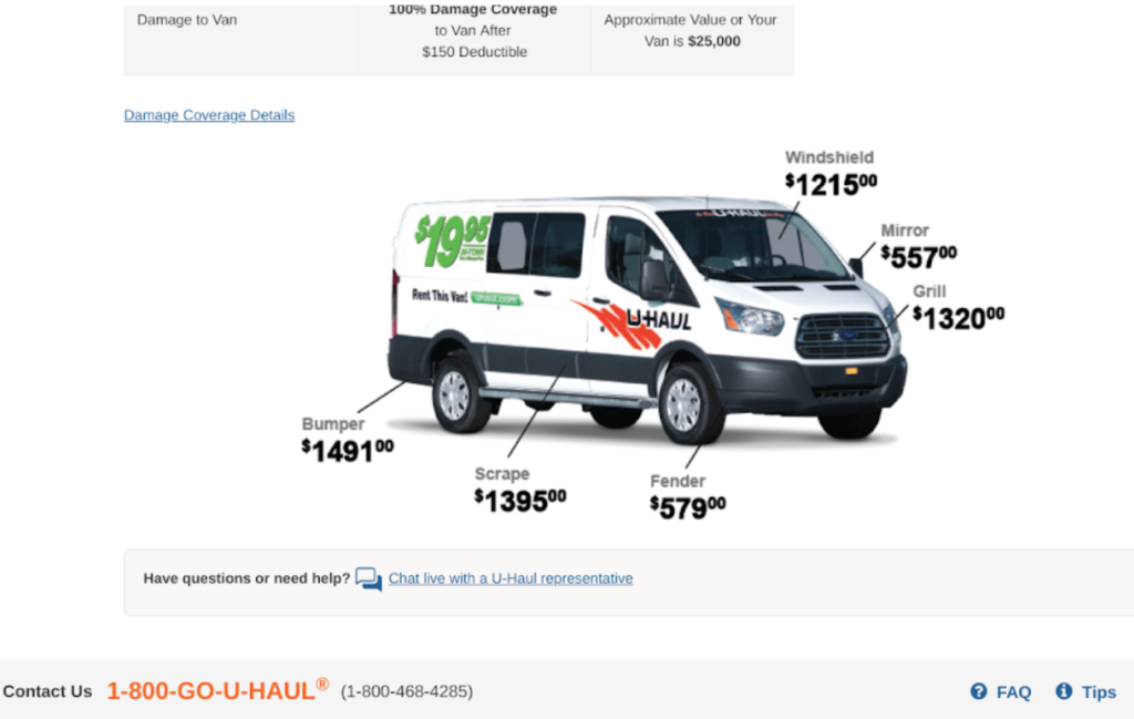 cargo van rental prices