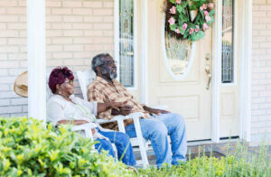 Older couple on front porch