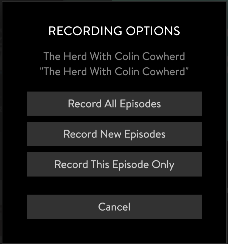 Sling TV recording options