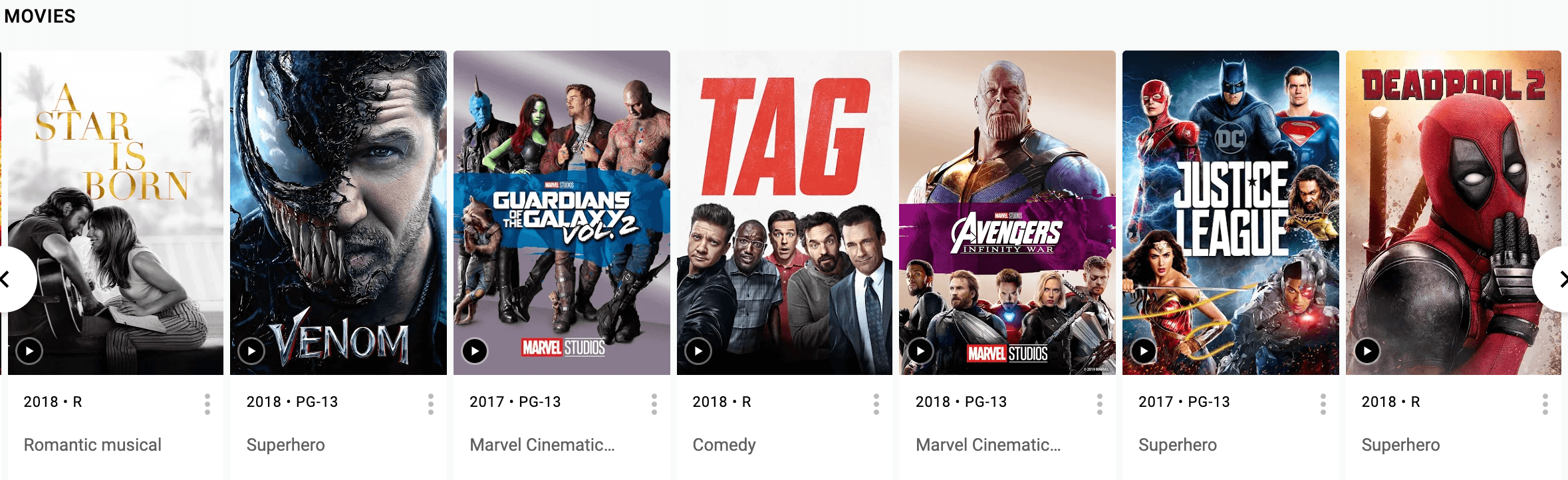 YouTube TV movies