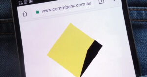 CommBank website on a smartphone