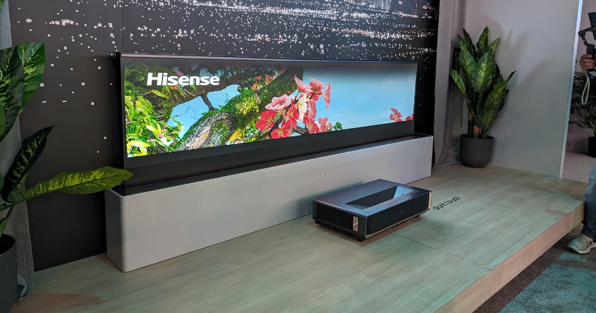 hisense rollable laser tv