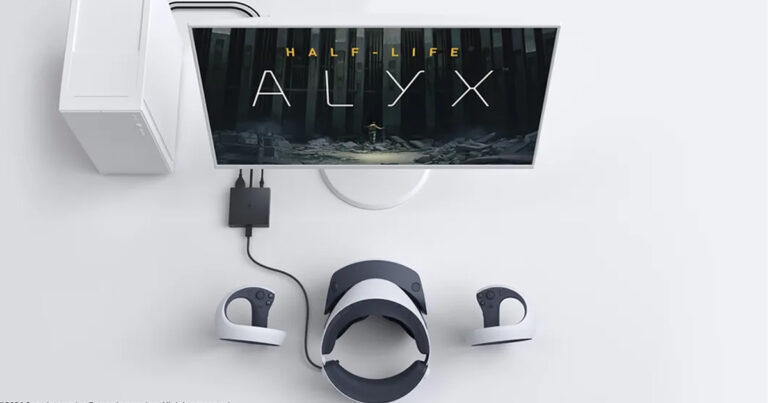 PSVR2 being used to play Half-Life: Alyx
