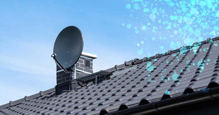 Foxtel Satellite mounted to a roof