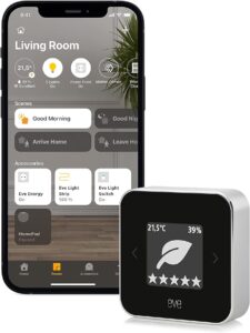 Eve Room - Indoor air Quality Sensor to Monitor air Quality (VOC), Temperature and Humidity, Apple HomeKit Technology, Bluetooth, Thread