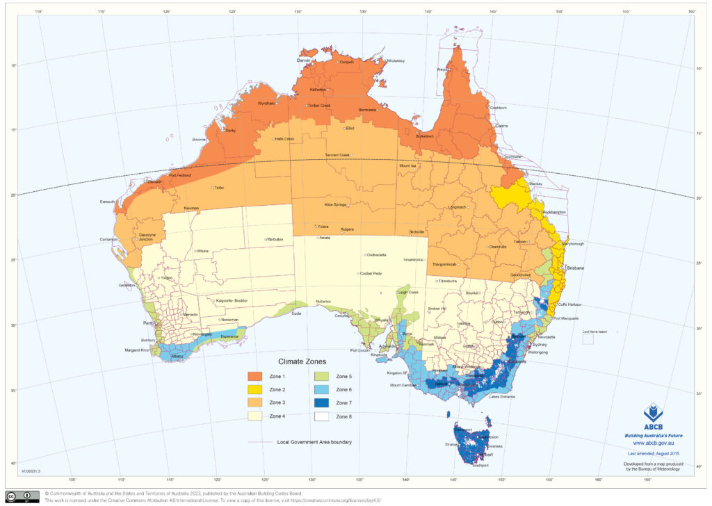 Australian climate zone maps