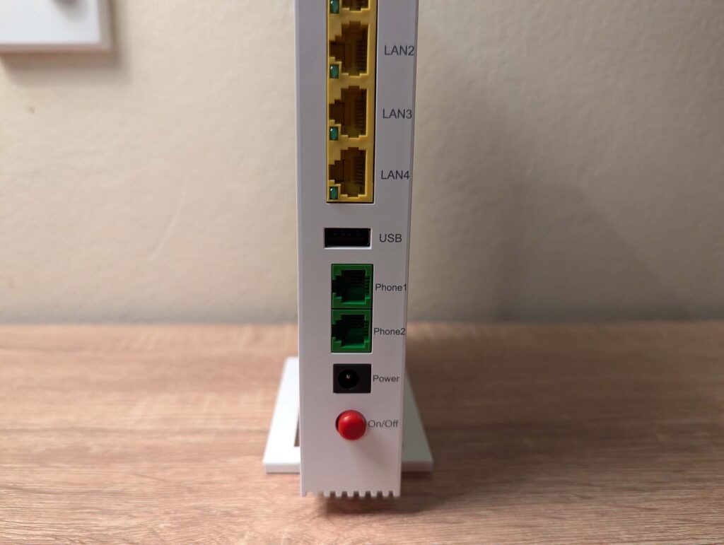 ZTE H1600 modem-router - power