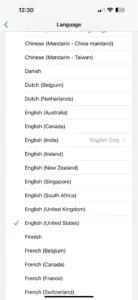 iPhone language settings