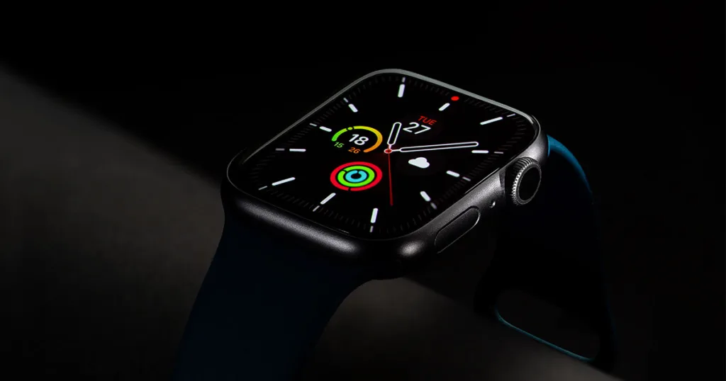 apple watch on a dark background