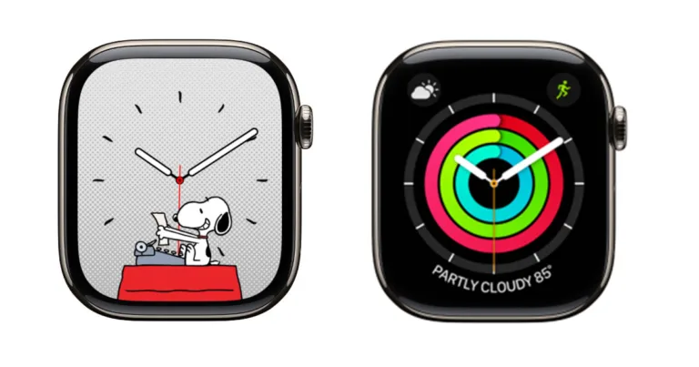 snoopy watch face and analogue watch face for Apple Watch